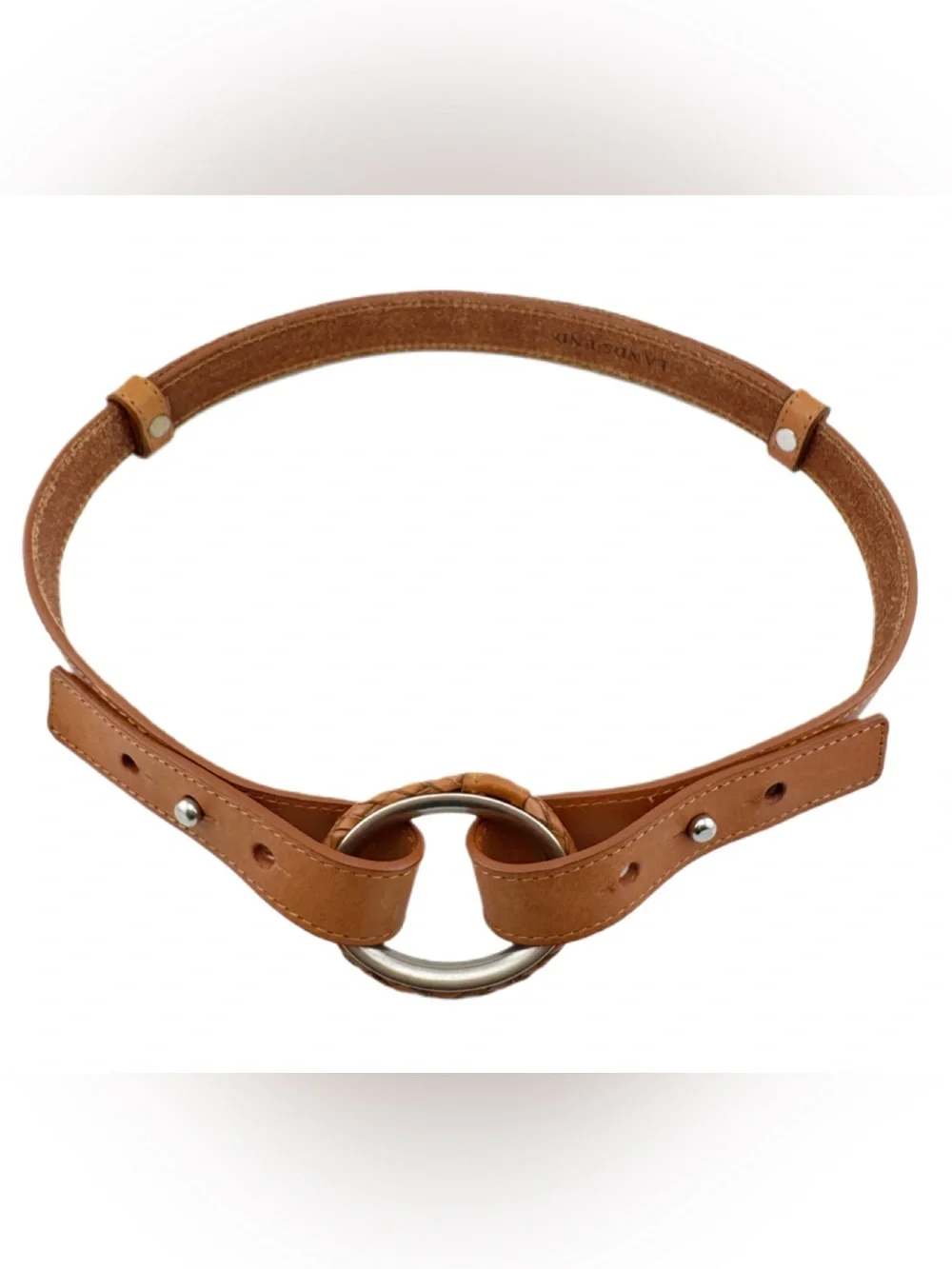 Lands’End Leather O-Ring Belt